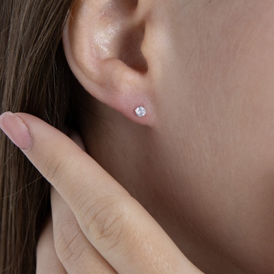 Olivie stříbrné zirkon 2820 – Zboží Dáma