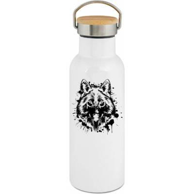 123TRIKO termoska Vlčí duch Pop, černý potisk 500 ml