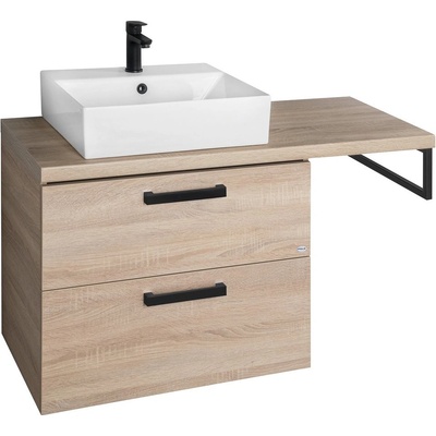 Aqualine VEGA sestava koupelnového nábytku, š. 104 cm, dub platin