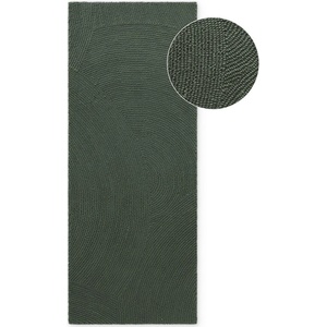 Hanse Home Тъмнозелена ръчно изработена вълнена пътека 80x200 cm Calmio - Hanse Home (106404-80x200)