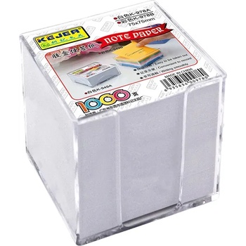 Kejea Хартиено кубче, 75 x 75 mm, бяло, 1000 листа, с пластмасова поставка (O1040180009)