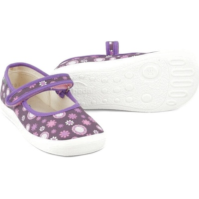 Beda detské Barefoot Baleríny Flower Violet