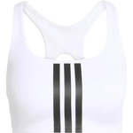 adidas Дамски спортен сутиен adidas Women's Optime 3-Stripes MS Bra Sports bra - White / Black (114-3921-0215)