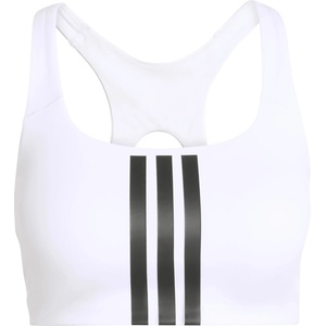 adidas Дамски спортен сутиен adidas Women's Optime 3-Stripes MS Bra Sports bra - White / Black (114-3921-0215)