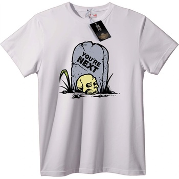 NOONEBRAND Тениска Черепът те чака - 2XL, White
