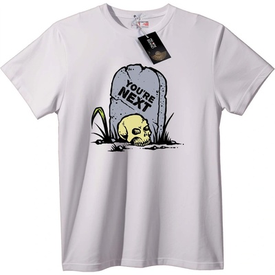 NOONEBRAND Тениска Черепът те чака - 2XL, White