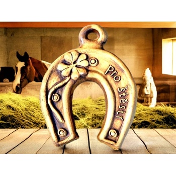 Podkova ,,Pro štěstí s čtyřlístkem.