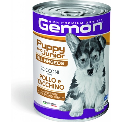 Gemon Puppy & Junior kuracie a morčacie 415 g