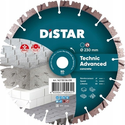 Distar Diamantový kotúč 230 x 22 x 23 mm 14315086018