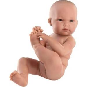 Llorens 63502 NEW BORN МОМИЧЕ - реалистично бебе с цяло винилово тяло - 35 см (4-63502)