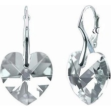Swarovski Elements Heart krystal stříbrné visací bílé srdce srdíčka 31240.1 Crystal bílá čirá křišťálová