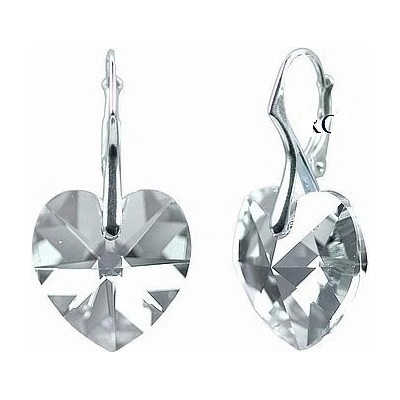 Swarovski Elements Heart krystal stříbrné visací bílé srdce srdíčka 31240.1 Crystal bílá čirá křišťálová