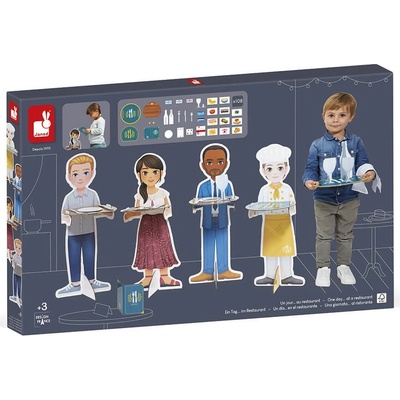 Janod Игрален комплект Janod - Един ден в ресторанта (J06620)