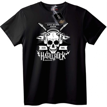 NOONEBRAND Тениска Черепи от Hard Rock Фестивал - 7XL, Black