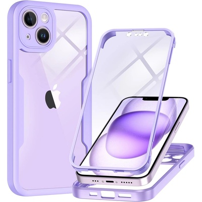 Techsuit Калъф за iPhone 14 + калъф - Techsuit - ColorVerse 360 Series - Лилав