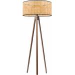 TopMebel Стояща лампа Rivo TopMebel E27 дърво - ратан в натурален цвят Ø38x140cm