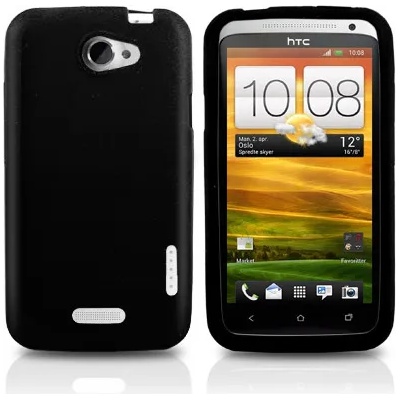 HTC One X Силиконов Калъф Черен + Протектор