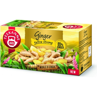 Teekanne Čaj World of Ginger Extra Strong zázvor 20 x 1,75 g