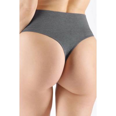 Gina Bezešvé tanga 05015P s vyšším pasem Sivá