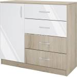 Bogdan Furniture I Скрин Mod 3008, Сонама Арвен/Бал гланц