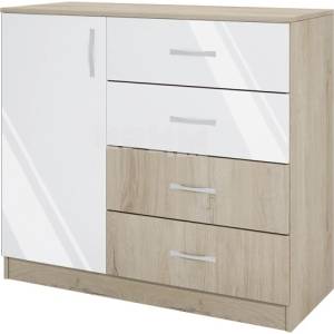 Bogdan Furniture I Скрин Mod 3008, Сонама Арвен/Бал гланц
