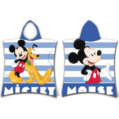 Jerry Fabrics Detské pončo Mickey stripe, 50 x 115 cm