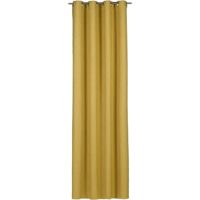 Záves s okami Fabricio, nepriehľadný, 245 × 145 cm, horčicový, 81905-16-4045