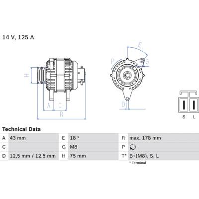 Alternátor BOSCH 0 986 045 611