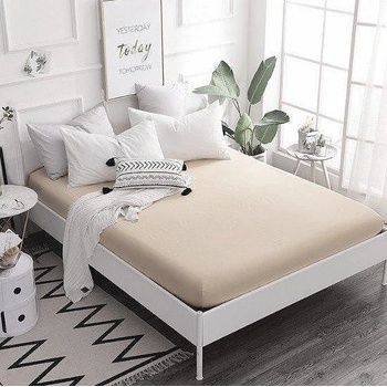 Image 1 of GoHome Обикновен долен чаршаф РАНФОРС - Екрю