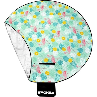 Spokey PICNIC FLAMINGO Pikniková deka guľatá 150 cm