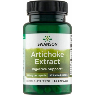 Swanson Artyčok Artichoke Extract 250 mg 60 kapsúl