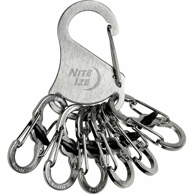 Prívesok na kľúče s karabinou Nite Ize KeyRack Locker Steel S Biner