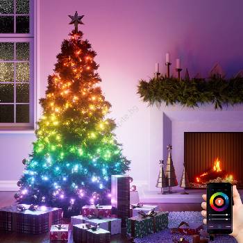 Nanoleaf NanoleafN7102K02-25HSL-LEDRGBW LED гирлянд с 300 светодиода, 2x12m, 2700-6500K, Wi-Fi управление, IP67 (NL0062)