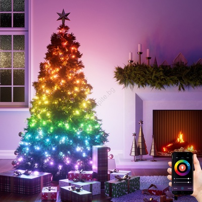 Nanoleaf NanoleafN7102K02-25HSL-LEDRGBW LED гирлянд с 300 светодиода, 2x12m, 2700-6500K, Wi-Fi управление, IP67 (NL0062)