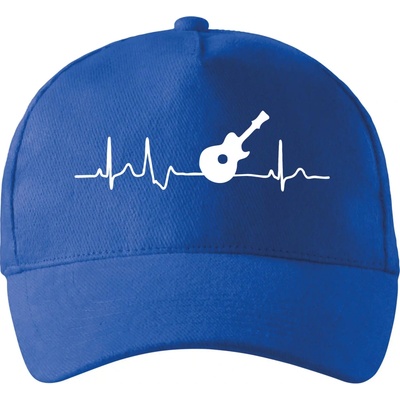 EKG akustická gitara so zahnutým šiltom a látkovou sponou Kráľovská modrá