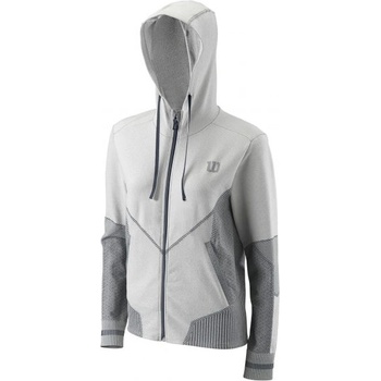 Wilson Дамска блуза с дълъг ръкав Wilson Rush Pro SMLS Hooded Jacket W - Сив