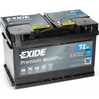 Exide Premium 72Ah 720A right+ (EA722)
