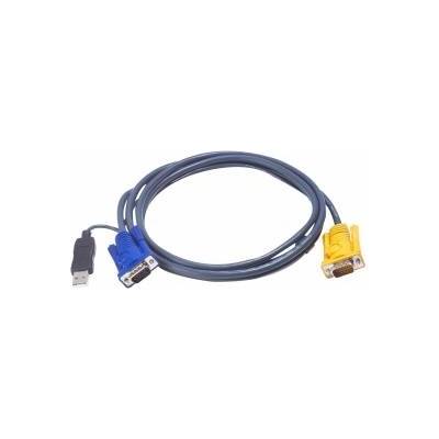 ATEN USB Cable 6m 2L5206UP, 6 m, VGA, Black, HD-15, USB A, SPHD-15, Male/Male