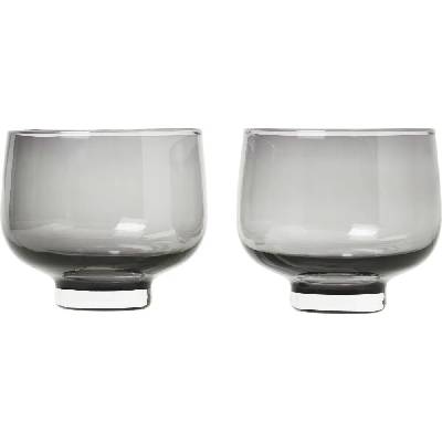Blomus Set 2 skleniček FLOW kouřové sklo 220 ml