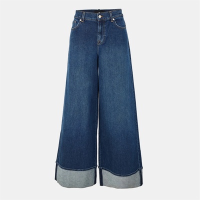 7 For All Mankind Дънки 7 For All Mankind Women's Marie Wide Leg Jeans - Mid Blue