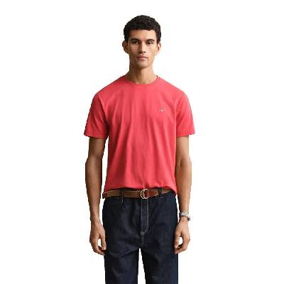 Тениска Gant 2003184 Regular Fit short sleeve T-shirt - Red (Rose Red)