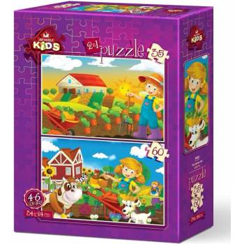Image 1 of Art Puzzle Пъзел Art Puzzle Момичето на фермата, 2 в 1, 95 части