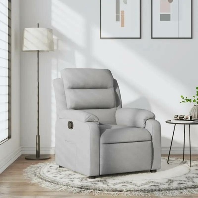 vidaXL 373462 Polohovací světle šedé textil