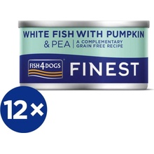 Fish4Dogs Finest biela ryba s tekvicou a hráškom 12 x 85 g