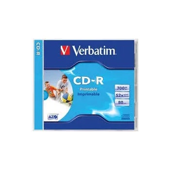 Verbatim CD-R 700MB 52x - Тънка кутия Vinyl Azo 1 бр.