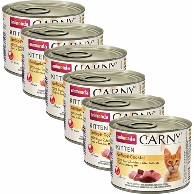 Animonda Carny Kitten hydinový koktejl 6 x 200 g