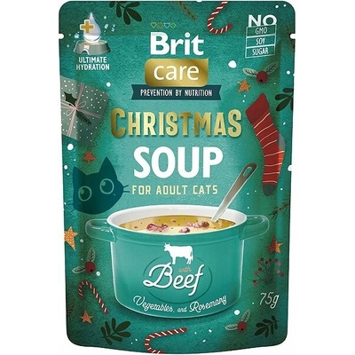Brit Care Cat Vianočna hovadzie polievka 3 x 75 g