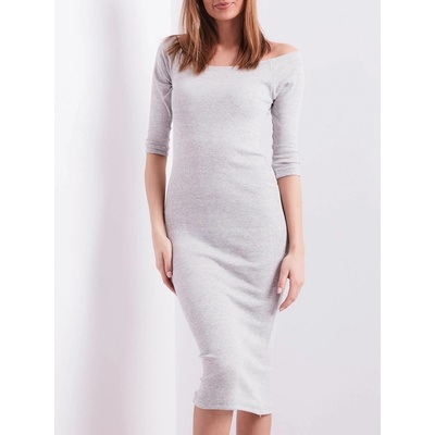 Dámske priliehavé šatyPL-SK-4196.00 light gray