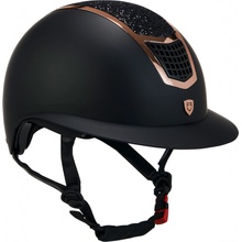 EQUESTRO Helma Eclipse Stone Mat Wide Visor black rose gold