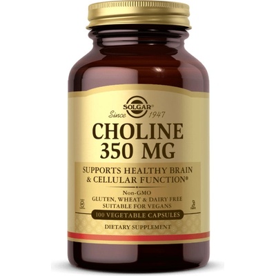 Solgar Cholín 350 mg 100 rastlinných kapsúl